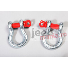 Set 2 Ocheti  3/4-Inch, Silver w/ Red pin