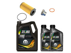 Jeep Wrangler JK 2,8L (7L) - Selenia Mopar Multipower C3 5W30 + Filtru de ulei + Dop de ulei.